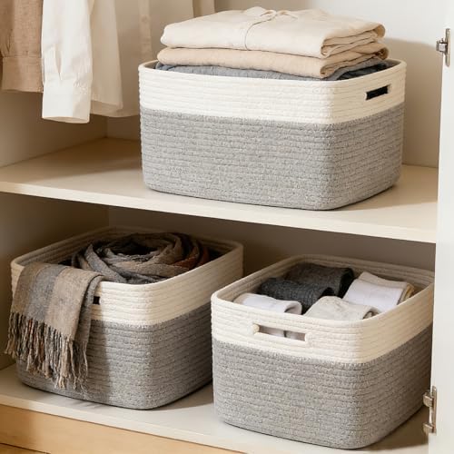 3 Pack Woven Baskets, Storage Baskets - Image 6
