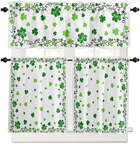 St. Patrick's Day Kitchen Curtains and Valances Set by VandarllinHomeKitchenDecor