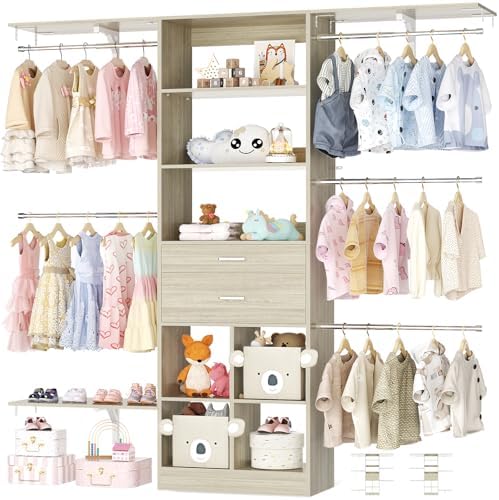 5FT Small Closet System, Baby Closet Organizer System by Besiost
