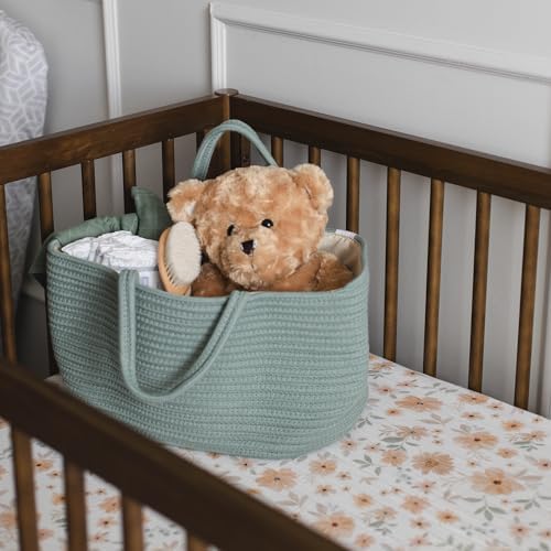 Natemia Rope Diaper Caddy Organizer – Nursery Storage Basket - Image 6