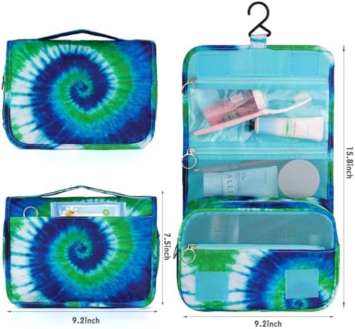 Tie Dye Hanging Toiletry Bag for Girls, Travel Toiletry Bag for Teen Girls - Image 3