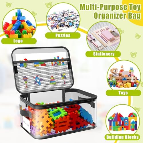 8 Pack Large Clear Toy Storage Bags - Image 5
