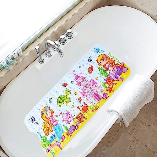 Non Slip Bath Mat for Inside Bath for Kids Girls and Boys, Cartoon Sea Animal - Image 4