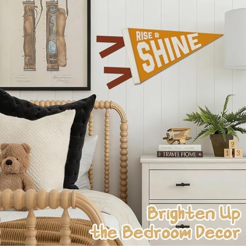 Kids Room Decor, Rise and Shine Inspirational Pennant Felt Banners Flags - Image 4