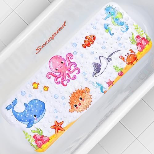 Secopad Bathtub Mat Non Slip, Cute Bath Tub Mat by Secopad