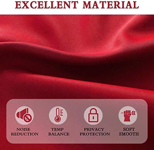 DONREN Red Christmas Valances for Windows - Image 3