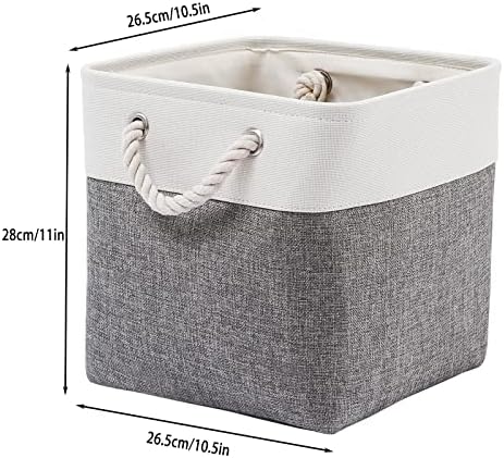 Cube Storage Bins, 6 Pack Collapsible Fabric Storage Cubes, 11 Inch Cube - Image 4