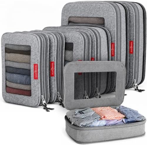 LeanTravel Premium Compression Packing Cubes by LeanTravel