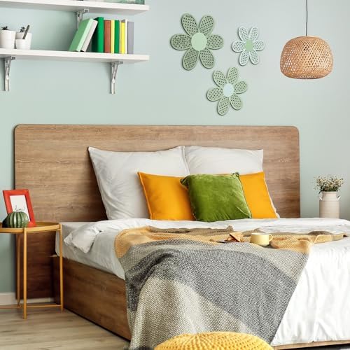 Maitys 3 Pcs Boho Daisy Flower Wall Decor Nursery Art, Gradient Sage Green - Image 4