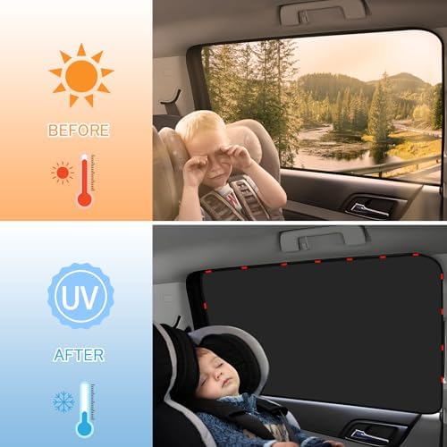 ZATOOTO Magnetic Car Window Shade 2 Pack Car Shades - Image 6