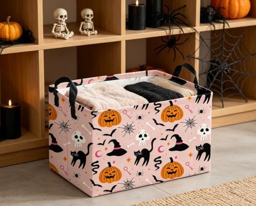 Rectangle Halloween Baskets Ghost Basket Cute Storage Bin Fish Box - Image 4