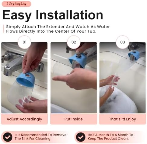 Bath Helper - Bath Tub Faucet Extender - Guides Water Directly from Faucet to - Image 4