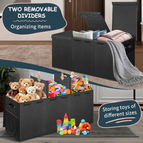 Extra Large Toy Box with Lids, Collapsible Storage Bin - Image 3