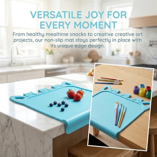 Silicone Toddler Placemat with Teething Table Edge Bumper - Image 5