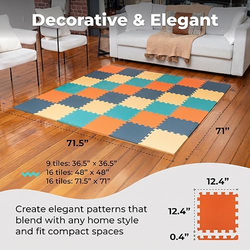 MioTetto Baby Play Mat, Soft Foam Floor Tiles - Image 2