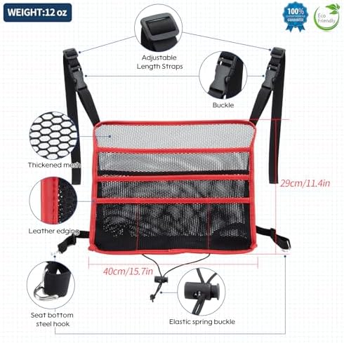 eing Car Seat Organizer Seat Back Storage Bag, Car Net Pocket Handbag Holder - Image 6