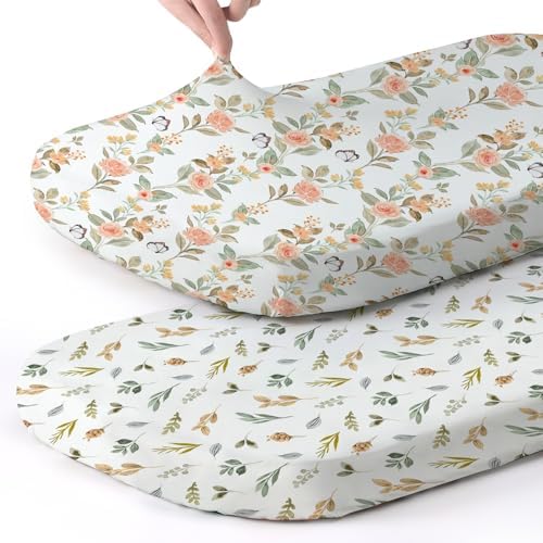 Stretch Fitted Bassinet Sheet Set BROLEX 2 Pack Cradle Sheets by BROLEX