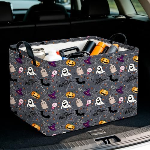 CLOCOR Rectangular Storage Basket, Collapsible Cute Pattern Storage Bin - Image 2