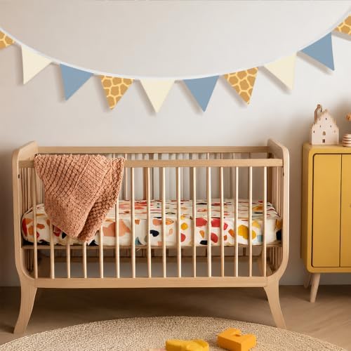 Safari Nursery Decor Banner Neutral Giraffe Garland Flags - Image 7
