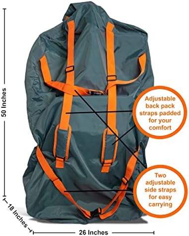 Extra Large Double Stroller Wagon Gate Check Bag - Image 7