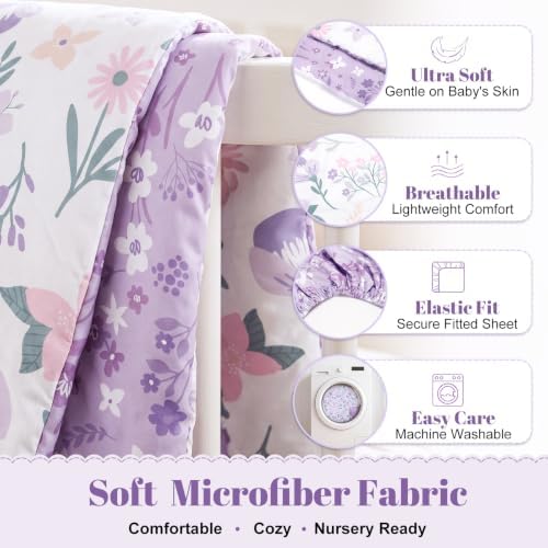 Hahafelt 4 Pieces Crib Bedding Set - Image 3