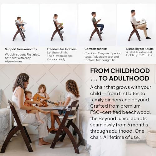 Abiie Beyond Junior Convertible Wooden High Chair - Image 4