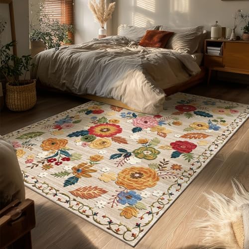 4x6 Washable Area Rugs for Bedroom: Small Living Room Rug Soft Throw Carpet - Image 4