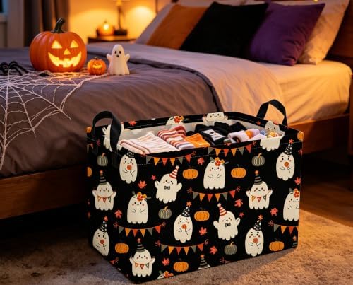 Rectangle Kids Baskets Halloween Basket Cute Storage Bin - Image 3