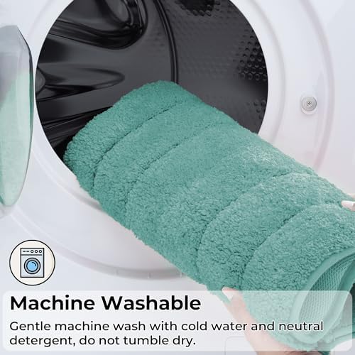 GRANNY SAYS Teal Bathroom Rugs Set 3 Piece, Soft Microfiber Bath Mats - Image 7