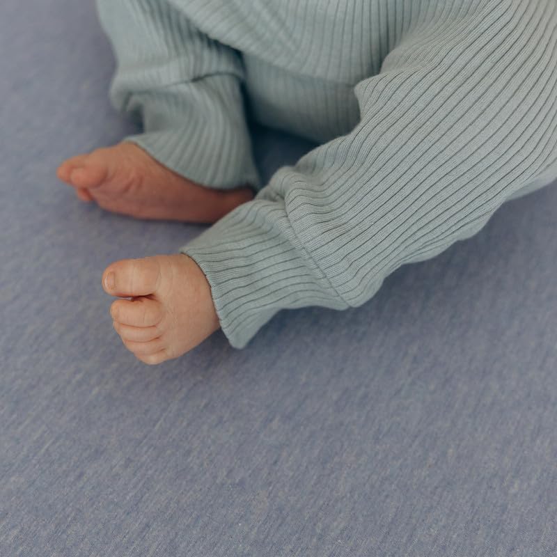 Dreamology Mini Crib Sheets for Boys, 100% Cotton Crib Sheets, 2 Pack - Image 3