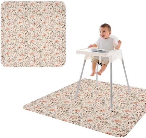 BapronBaby Delilah Floral Waterproof Splash Mat Catch All Floor Cover by BapronBaby