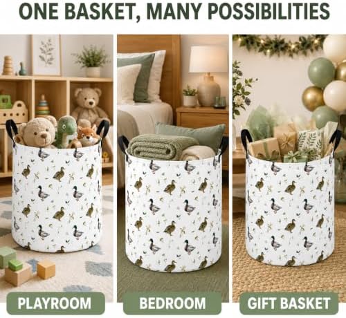 MAIZMZ Kids Hamper Storage Bins Organizer Toy Box Laundry Basket Large Canvas - Image 4