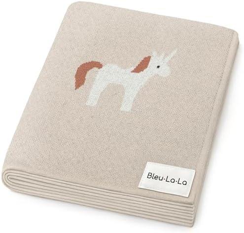Unisex Baby Blanket for Girls and Boys 100% Cotton Buttery Soft Cozy Receiving by BleuLaLa