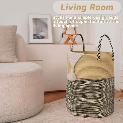 JMvicyroam 100L Cotton Rope Laundry Basket Hamper - Image 3