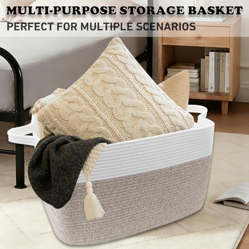 96L Laundry Basket with Handles, Extra Blanket Basket - Image 6