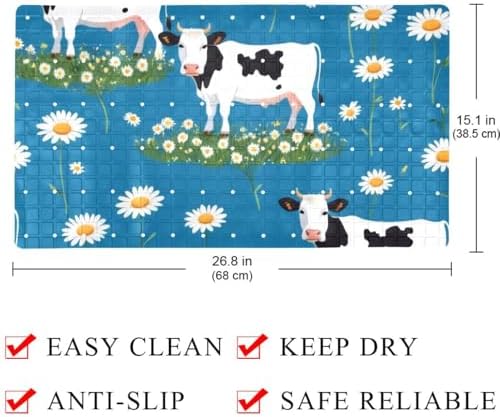 Non Slip Bathtub and Shower Mat 26.8x15.1 inch, Bath Mat - Image 4