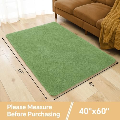Polyester Bathroom Rug 40"x60" Hunter Green, Large Soft Bath Mat - Image 2