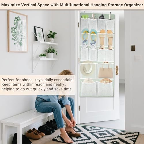 16 Pockets- Over Door Hanging Storage Organizer - Image 4
