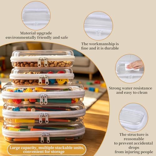 5-Pack Clear Hard Shell Zipper Case - Image 4