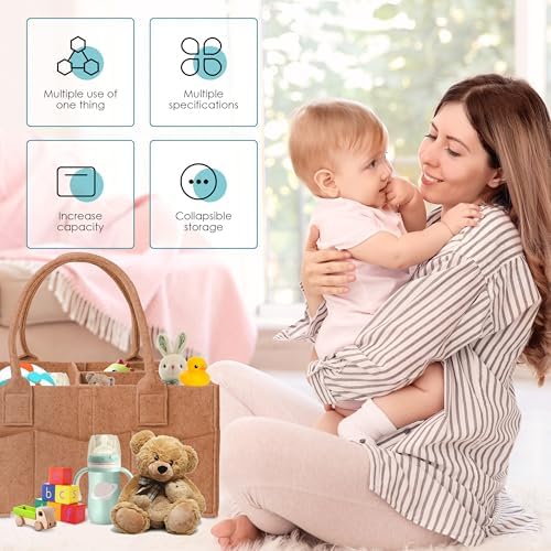 Cute Castle 2 Pack Diaper Caddy Organizer - Image 3
