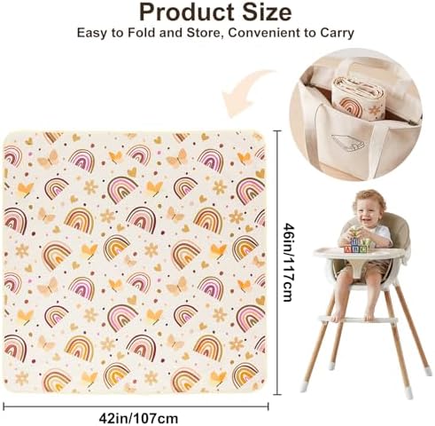 Basumee Splat Mat for Under High Chair, Waterproof & Mess-Proof Floor Mat - Image 6