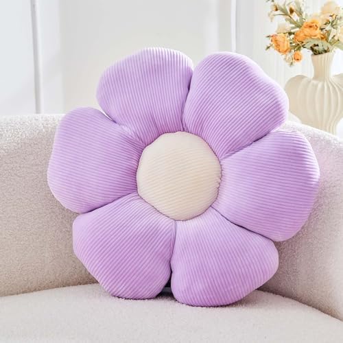 Kcvvcr Lavender Flower Pillow, 19.6" Cute Flower Shaped Floor Pillow, Aesthetic by Kcvvcr