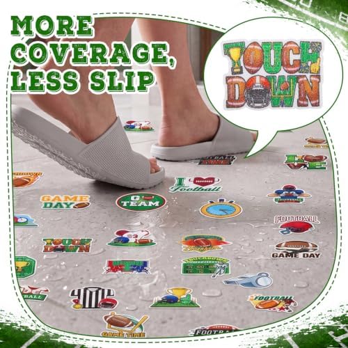 Fullhawl 30 Pcs Football Non Slip Shower Stickers, Sports Bathtub Safety - Image 5