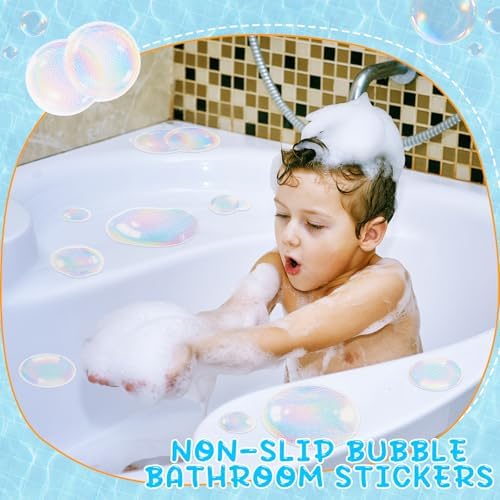 Fullhawl 30 Pcs Clear Bubble Non Slip Shower Stickers, Bathtub Safety - Image 4
