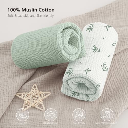 Bearmoss Muslin Mini Crib Sheets - Image 2