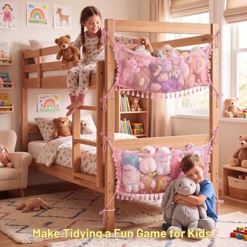 Stuffed Animal Hammock, Corner Stuffed Animal Storage Net - Image 7