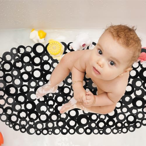 WELTRXE Oval Bathtub Mat Non Slip, Shower Mat - Image 6