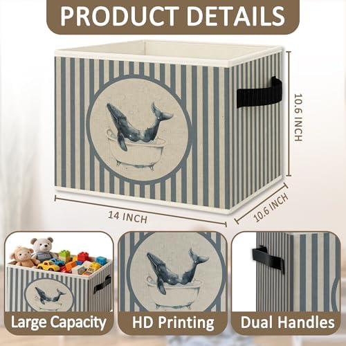 Whale Bathroom Foldable Storage Bins Box - Image 6