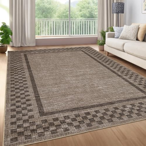 GarveeHome Washable Area Rug 6x9 Large Living Room Modern Border Throw Rug - Image 2