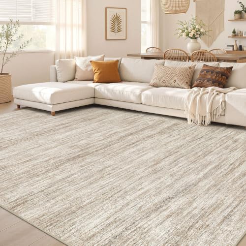 Nakagishi 8X10 Area Rugs Living Room: Washable Large Vintage Rug Neutral by NakagishiAreaRug